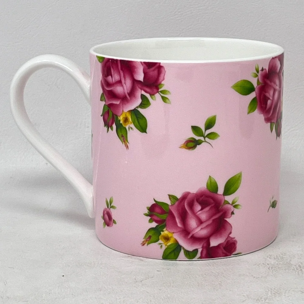Royal Albert New Country Roses Pink Mug Saucer Set Gift Cottage Romantic Mother